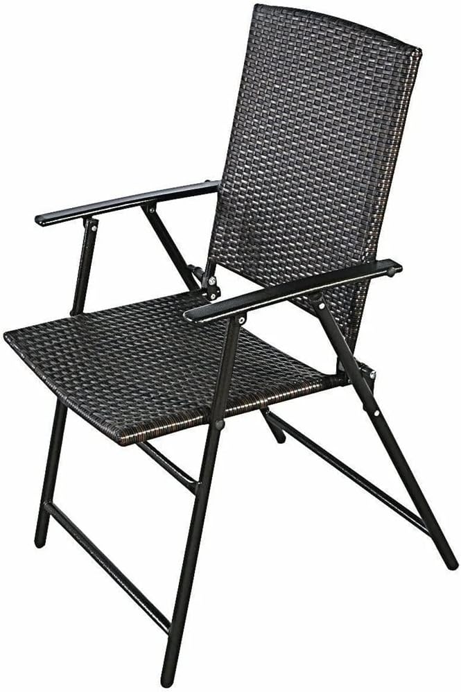 Office Chair Gaming Chair Computer Chair 4 Piece Brown Folding Chair Furniture Outdoor Indoor Camping Garden Pool