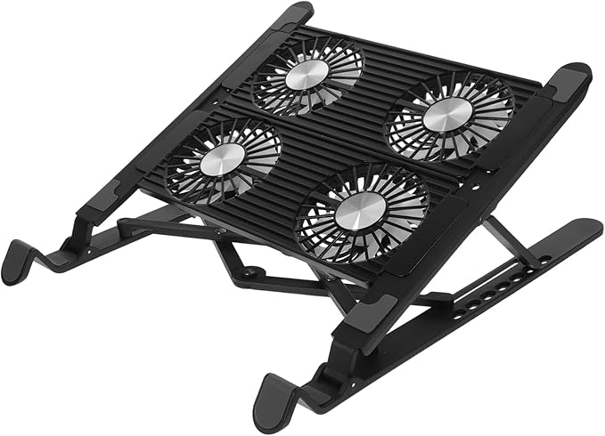 ARTIBETTER 1set Laptop Cooling Pad Adjustable Height Portable Laptop Stand for Cooling USB Powered Fan for Gaming and Office Use Compact and Design