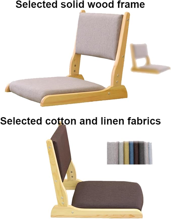BTZHY Floor Chair Lazy Couch Tatami Chair Tatami Foldable Floor Chair Living Room Chair Floor Seat Home Bay Window Lazy Backrest Chair for Living Room BedroomBalconyA