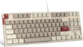 MageGee 75% Mechanical Gaming Keyboard Brown Switch LED White Backlit 87 Keys Compact TKL Wired Computer Keyboards for Windows Laptop PC Gamer - Retro Grey/White