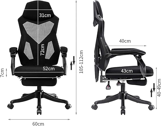 Office Chair Gaming Chair Computer Chair Adjustable Recliner PU Leather Game Chair for Adults TeensGaming Chair Racing Style Office ChairHigh Back Swivel Executive Desk Chair with Lumbar S