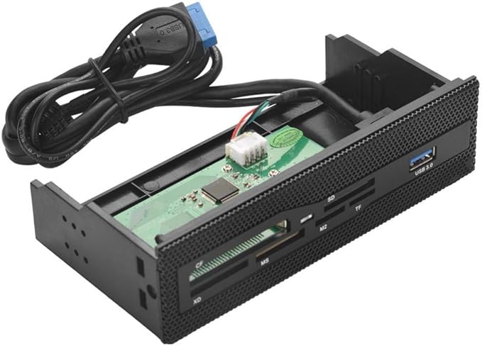 PC Front Panel Multi-Function USB 3.0 Hub Card Reader Supports M.2 MS XD CF TF for Computer - High Speed Internal Card Reader