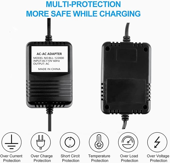AC to AC Adapter Compatible with X Rocker Game Gaming Chair 51231 Power Supply Cord Cable