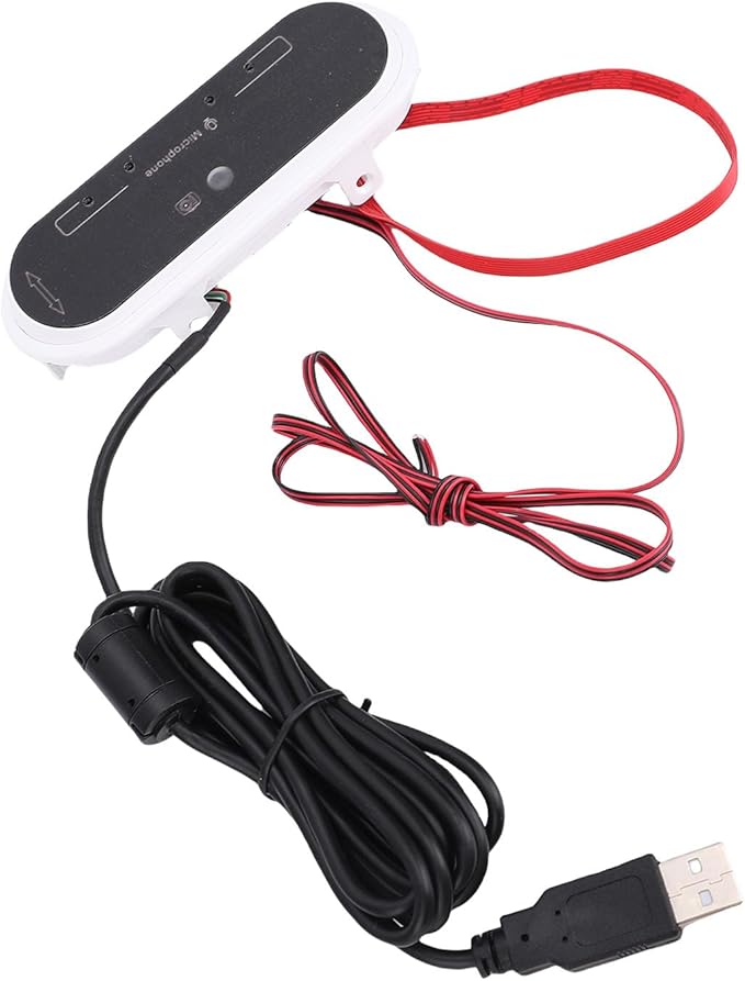 Yoidesu USB Camera Module with Microphone 8MP 5m Pickup Embedded Webcam with 4 Array Omnidirectional Plug and Play Upper Lower Adjust Bracket for Self Service Machines