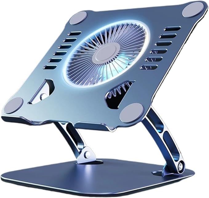 Laptop Stand with Computer Cooling Fan Compatible for Apple MacBook 11-16 Inch Compatible for Dell Lenovo Aluminum Alloy Bracket for All Gaming Laptop