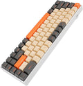 Yunseity 60% Mechanical Gaming Keyboard 68 Keys RGB Backlit Mechanical Keyboard Ergonomic Wired Office Keyboard with Red Switch Type C Wired Gaming Keyboard for Win Laptop PC