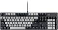 104 Keys Wired Mechanical Gaming Keyboard | White LED Backlit US Layout | Hot Swappable Blue Switch Full Size Mechanical Keyboard | Black &amp Grey Keycaps Light Up PC Gaming Computer Keyboards