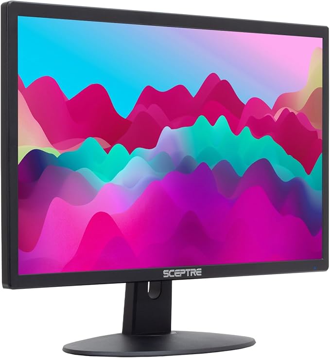 Sceptre 22-Inch 75Hz 1080p LED Monitor HDMI VGA Build-in Speakers Brushed Black 2019 (E225W-19203S)Metal Black