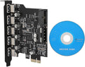 19PIN PCI-E to 5 Port PCI Express USB Hub Converter USB 3.0 Expansion Card Adapter with Driver CD for XP Vista and 7 etc