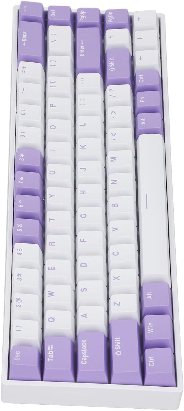 Pongnas Placeholder Mechanical Gaming Keyboard Blue Switch RGB Backlit 60% for with Built in 3000mAh Battery