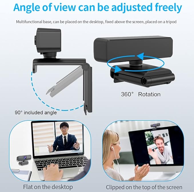 Webcam 1080p Cover Auto Web Camera Microphone Computer Video Calling