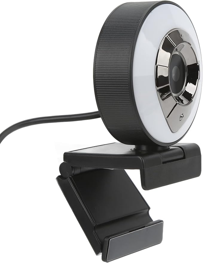 1080P HD Web Camera with Autofocus USB2.0 Webcam for Desktop Laptop PC Clear Video Self Beauty - Adjustable Lighting 360 Degree Rotation Video Call Friendly
