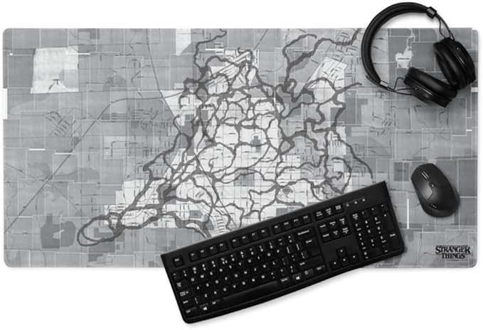 Stranger Things Gaming Mouse Pad Large Mousepad with Hawkins Tunnel Keyboard Pad Gaming Accessories for Desk Non-Slip Rubber Base Big Game Mat for Gamer 36 X 18 Inches