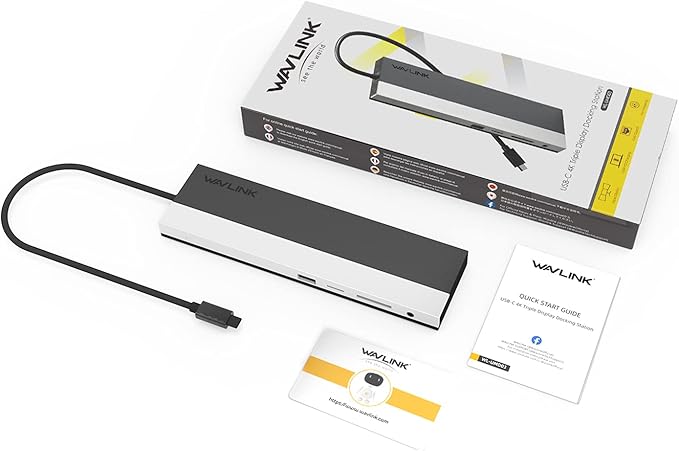 WAVLINK USB C Docking StationTriple Display Type C Adapter for MacBook ProDell XPS 13/15HPLenovo Yoga(HDMIDisplayPortVGAEthernet2 USB 3.0/2.0SD/TF Card Reader3.5mm Audio100W PD3.0)