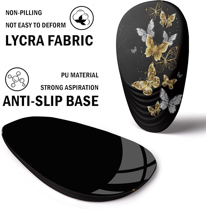 Ergonomic Memory Foam Mouse Pad with Wrist Rest Support Non-Slip PU Base and Wireless Capability