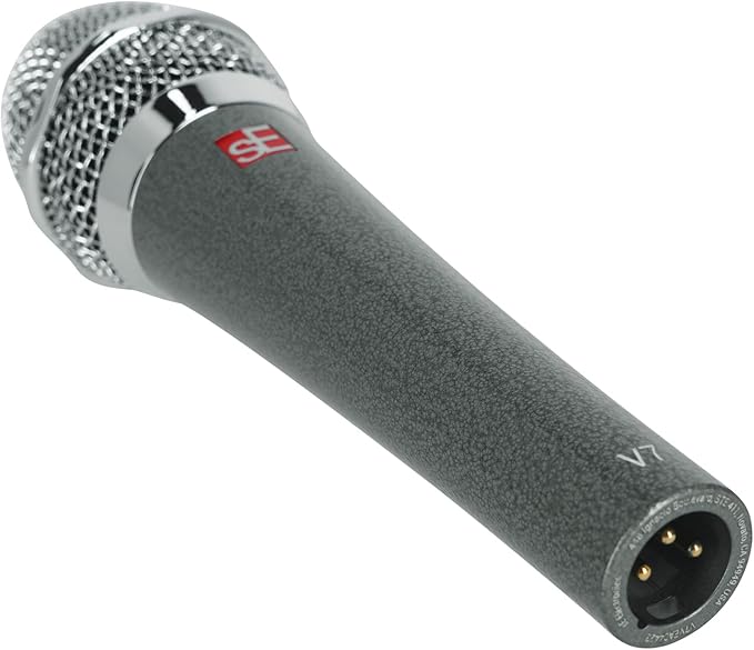 Audiosavings Bundle: Se Electronics V7 VE Vintage Edition Supercardioid Dynamic Handheld Microphone Bundle with Rockville RCXFM20E-B 20 Foot Female to Male XLR Mic Cable Black 100% Copper (2 Items)