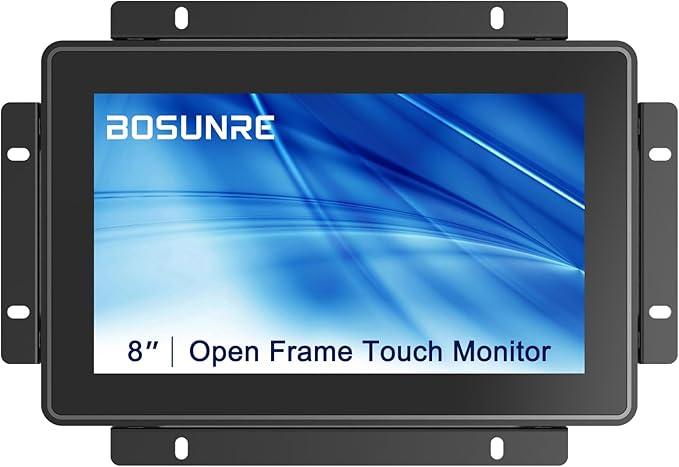 8 Inch Open Frame Touch Screen Monitor 1024x768 Industrial Capacitive Touch Display 24/7 Continuous Working Open-Frame Monitor VESA Mount