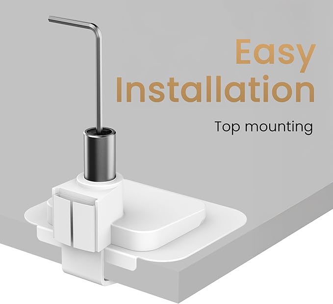 BenQ BSH02 Ergo Monitor Arm -Gas Spring Monitor Stand for Up to 45'' &amp 44lbs Screens Heavy Duty Quick Installation No Sagging Top Clamp and Grommet Base Reinforcement Plate VESA 75x75 &amp1