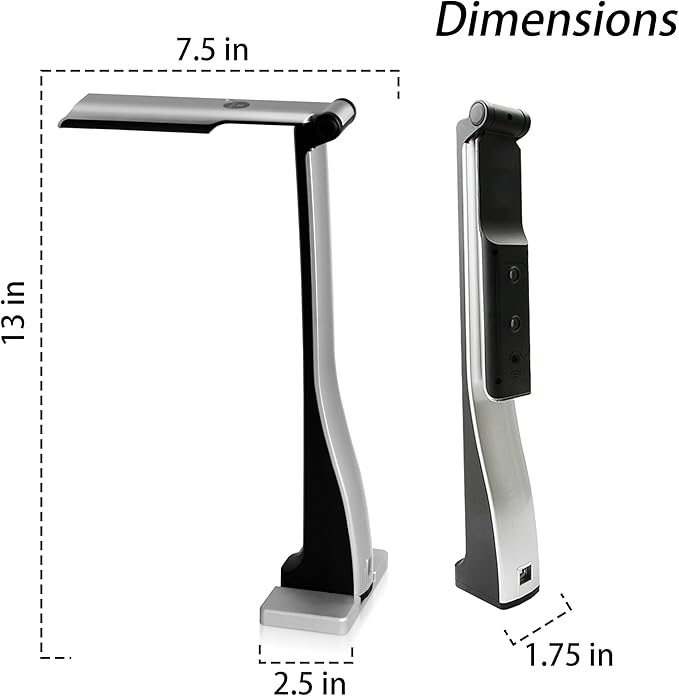 ScannerCam 22 Portable 8.0 MP USB Document Camera with Built-in Mic and LED Light for MAC PC Chromebook. Designed for Online Learning Web Meeting and Document Scanning