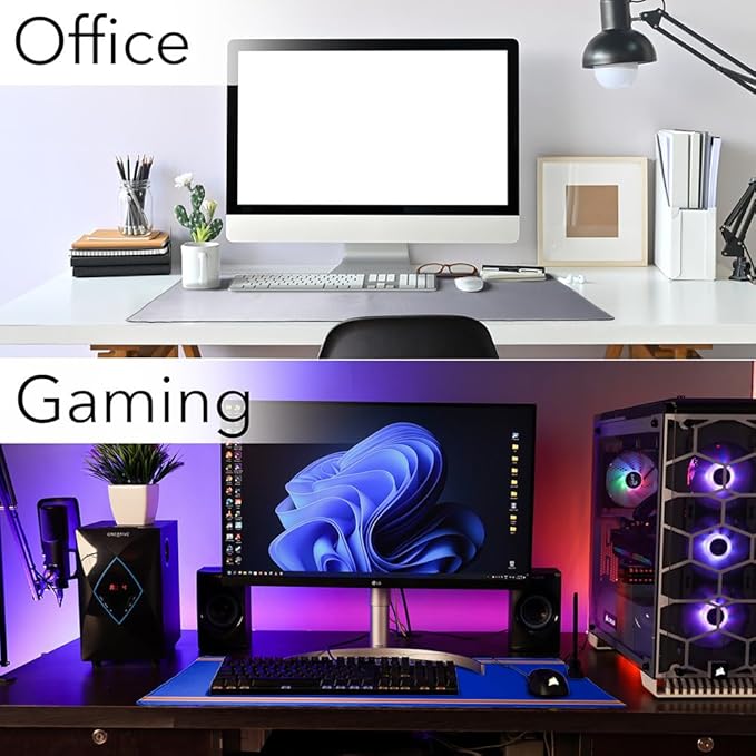 University of Texas at Arlington UTA Mavericks Primary Logo Stripes Large Gaming Mouse Pad Desk Mat with Stitched Edges Non-Slip Base for Gamer Home and Office 31.5 x 15.7