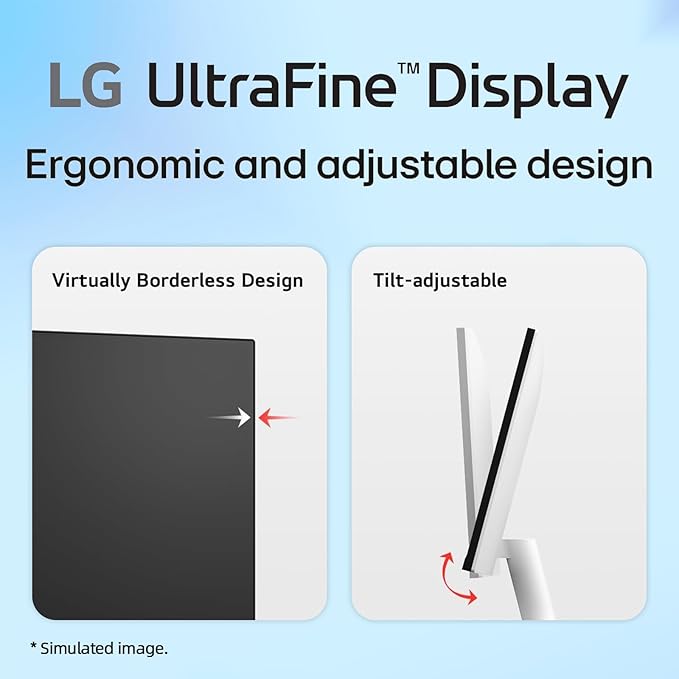LG 27 inch 4K UHD (3840x2160) IPS Monitor 60Hz Dynamic Action Sync Black Stabilizer HDR10 Reader Mode and Flicker Safe Anti-Glare OnScreen Control HDMI &amp DisplayPort Tilt Adjustable Whit