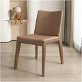 Adjustable Office Computer Chair with Armrest 1pcs Modern Minimalist Solid Wood Frame Leisure Dining Chair Indoor Kitchen Furniture(Brown)