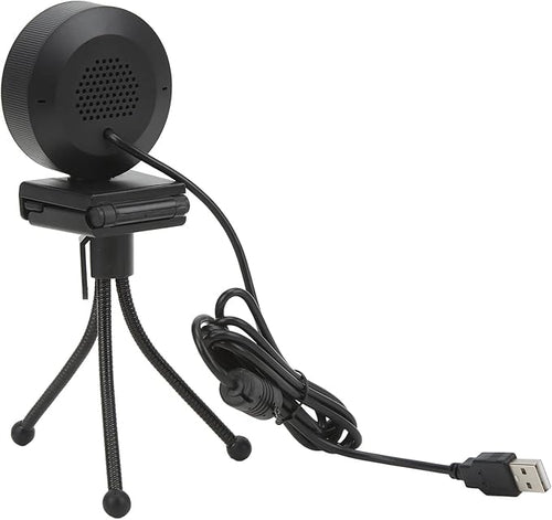 1080P HD Web Camera USB2.0 Autofocus White and Warm Fill Light Desktop Laptop Webcam - Clear Video 360 Degree Rotation Video Calling for PC and Conferencing