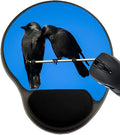 MSD Mousepad Wrist Rest Protected Mouse Pads/Mat with Wrist Support Design for Bird Black Crow Beak Nature Raven Wildlife Wild Feather Animal Rook Dark Cl