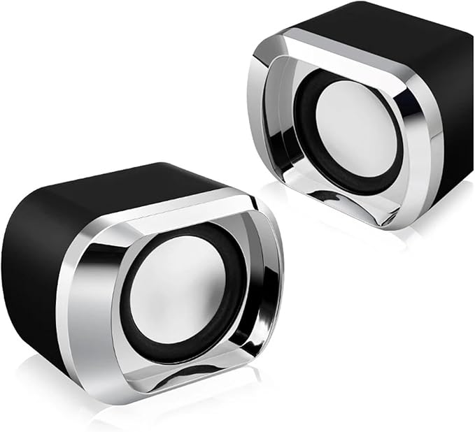 Computer Speakers Powered AUX Wired Input Bass Stereo 2 * 3W/4Ω Powerful Loudspeaker(D)