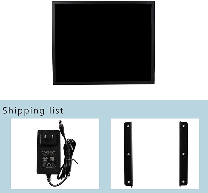 VSDISPLAY 19Inch LCD Monitor 1280x1024 High Brightness Display Support VGA/DVI Video Inputfor Gaming/Industrial Secondary Monitor