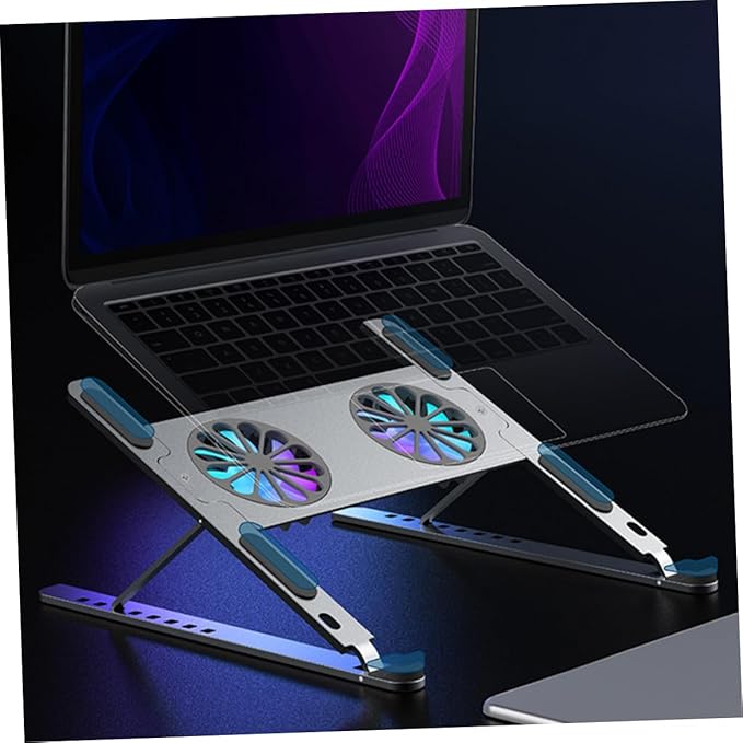 Artibetter Colorful Led Laptop Cooling Pad Stand High Wind Volume Fan for Gaming and Work Mute Angle Height Efficient Heat Dissipation