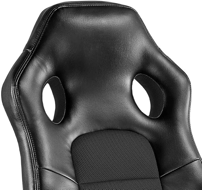 Office Chair Gaming Chair Computer Chair Adjustable Swivel Artificial Leather Gaming Chair Black