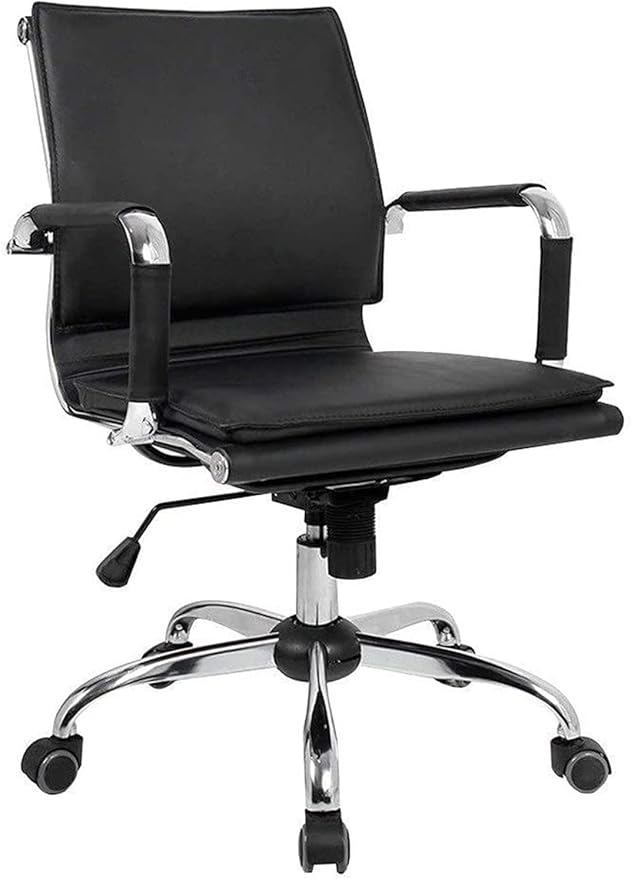 Office Chair Ergonomic Chair Computer Chair PU Gaming Chair Office Chair Conference Chair Gaming Work Chair Backrest Swivel Chair Chair (Color : Brown) Needed