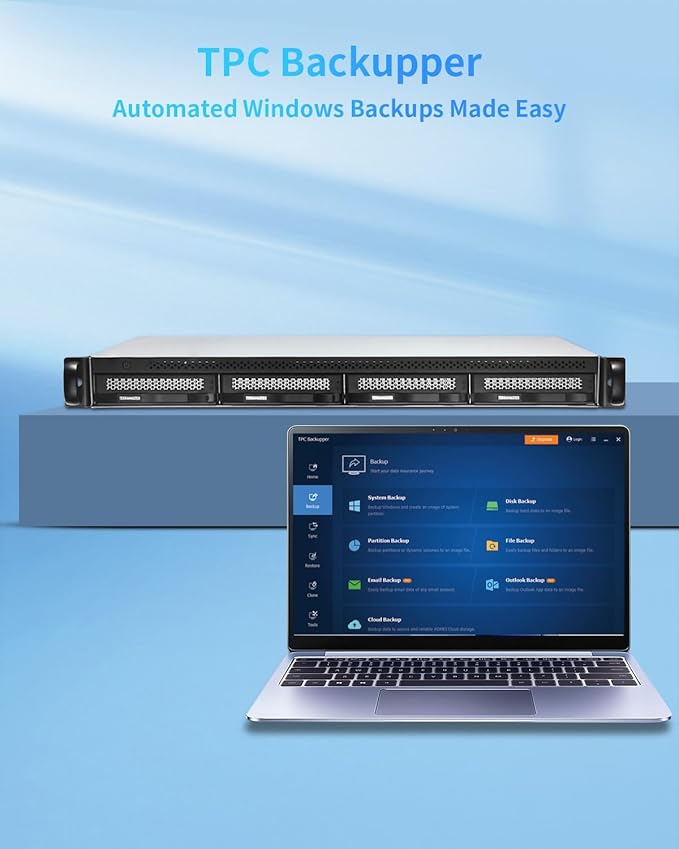 TERRAMASTER D4-320U Hard Drive Enclosure - 4Bay 1U Rack Mount USB 3.2 Gen2 10Gbps Type-C External USB Storage Compact Chassis Hot Swappable Plug and Play (Diskless)