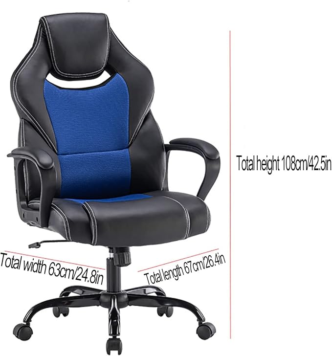 Gaming ChairsGaming Chairs for AdultsErgonomic Gaming Chairwith Headrest and Lumbar Support Video Game Chairs for Home Office Or Gaming Play