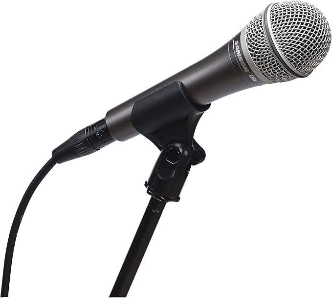 SAMSON Q8x Dynamic Supercardiod Handheld Microphone Foam Windscreen Tripod Base Mic Stand Mic Cable Cloth