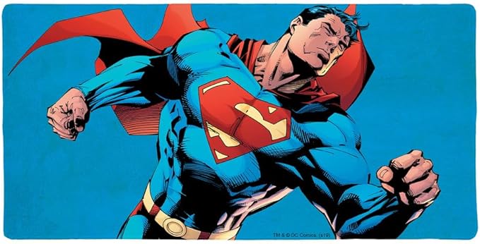 Superman Character Large Gaming Mouse Pad Desk Mat with Stitched Edges Non-Slip Base for Gamer Home and Office 31.5 x 15.7