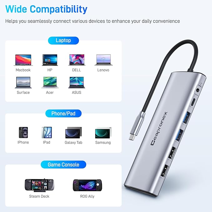 USB C Docking Station 14 in 1 with 2 HDMI 4K + DP 8K 3 Monitors Triple Display for Laptop/MacBook Pro/Air/HP/DELL/Lenovo USB C Hub Dongle Dock with USB 3.0 RJ45100W PD SD/TF Audio/Mic