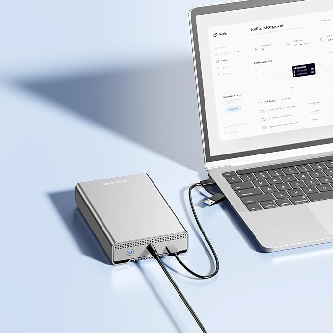 Avolusion PRO-G2 16TB USB 3.2 Gen 2 (10Gbps) USB-C External Hard Drive for Windows/MacOS (Silver)