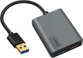USB 3.0 to Dual HDMI Adapter USB A 3.0 to 2X HDMI Monitor Converter HDM I Splitter for Dual Monitors Support 3 Different Screens (MST Extend &amp Mirror) for Windows &amp Mac-Grey
