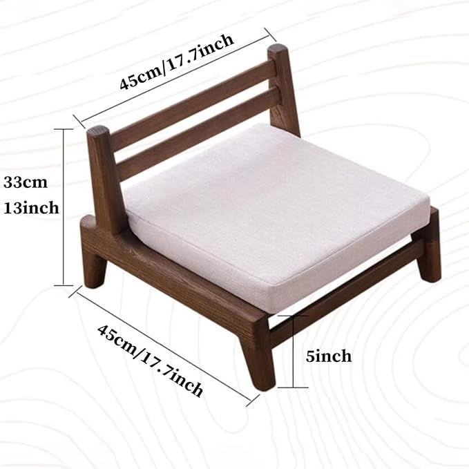 ELEFOCUS Floor Games Chair Floor Chair with Back Support Tatami Chair Accent Furniture Living Room Chair Floor Seat(/Gray)