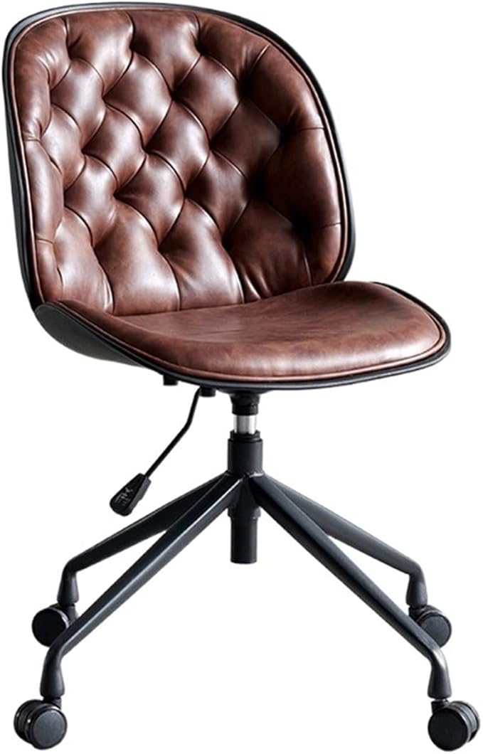 Adjustable Office Computer Chair with Armrest Chair Backrest Computer Chair Rotary Lift Gaming Chair Office Chairs(Dark Brown)
