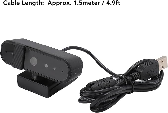 Facial Recognition Webcam1080P HD Webcam with Autofocus 120 Degree Wide Angle &amp Private Cover Plug and Play USB PC Webcam PC Camera for Windows 10 11 Desktop Depisutaaktcy0poed