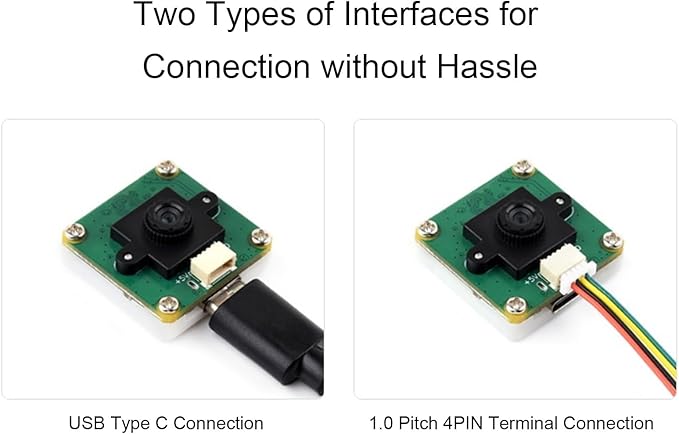 Zopsc USB Camera Module 1MP Monochrome Global Shutter Camera High Speed USB Webcam Board with Type C and 4PIN Connector for RasPi and Nano Embedded Systems