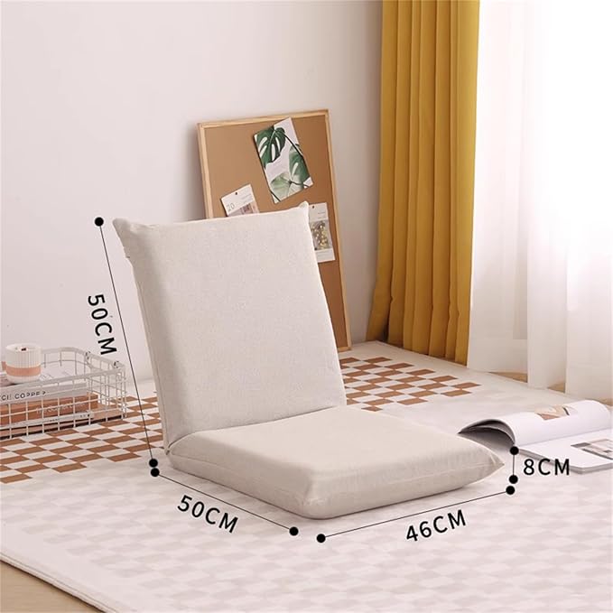 Floor Air with 5 Adjustable Position Gaming Floor Seat for Living Room Floor Air with Backrest Lazy Sofa Air for Balcony Reading Bedroom Study RoomGreenYellow