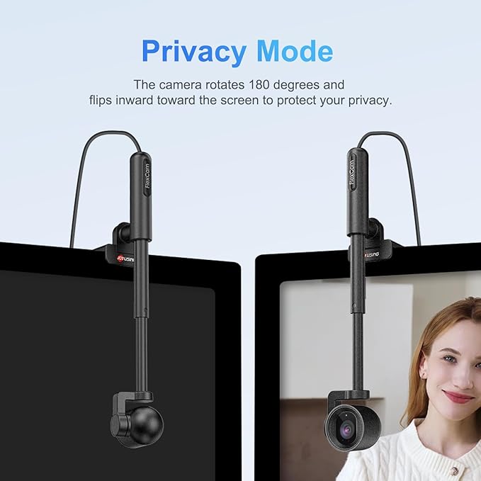 JOYUSING FlexCam10 4K Eye Contact Webcam for PC 4 Modes in 1 Webcam with Microphone PDAF Autofocus 2 Noise-Cancelling Mics 79° FOV for Conference Streaming Facetime Zoom/Teams/Google Meet