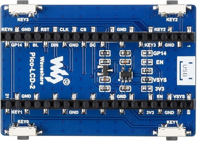 Waveshare 2inch LCD IPS Display Module Compatible with Raspberry Pi Pico