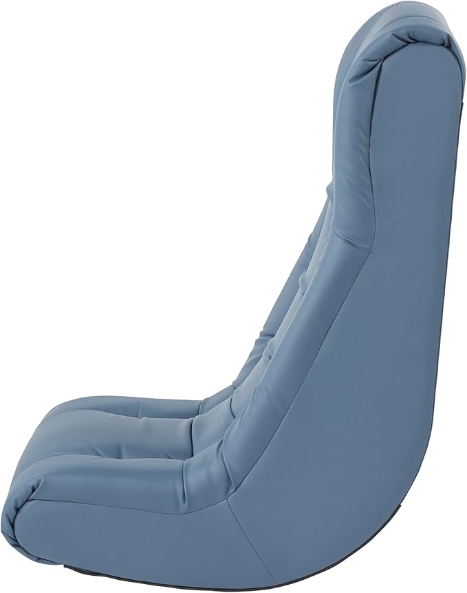 FDP Tufted Floor Rocker for Kids Teens and Adults Comfortable Ergonomic Chair for Reading Playing Video Games or Watching TV - Powder Blue 10488-PB