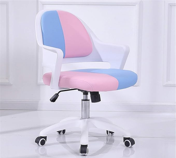 Mlaea Adjustable Gaming Chair Bedroom Living Room Computer Chair with Back Support 360°Rotating Bar Book Room Desk Chair 47 * 82-94CM(Size:47 * 82-94CMColor:C)