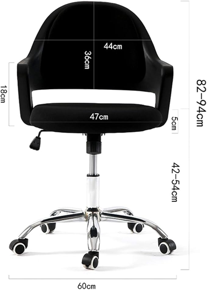 Mlaea Adjustable Gaming Chair Bedroom Living Room Computer Chair with Back Support 360°Rotating Bar Book Room Desk Chair 47 * 82-94CM(Size:47 * 82-94CMColor:C)